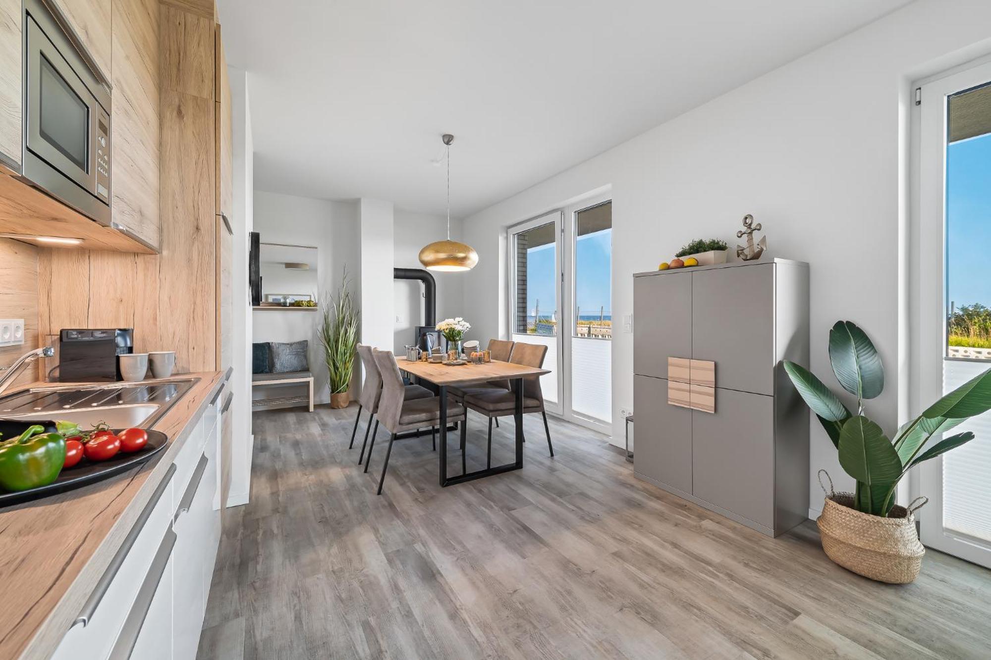 Beachterracethree- Eg, Barrierearm, Meerblick, Terrasse, Kamin, Sauna Apartment *